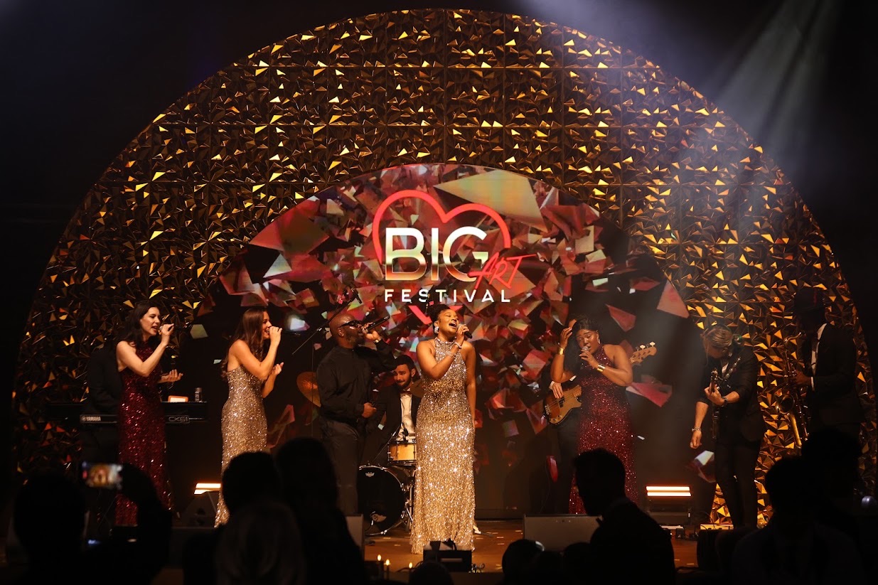 La Vie En Rose band on stage at the Big Art Festival